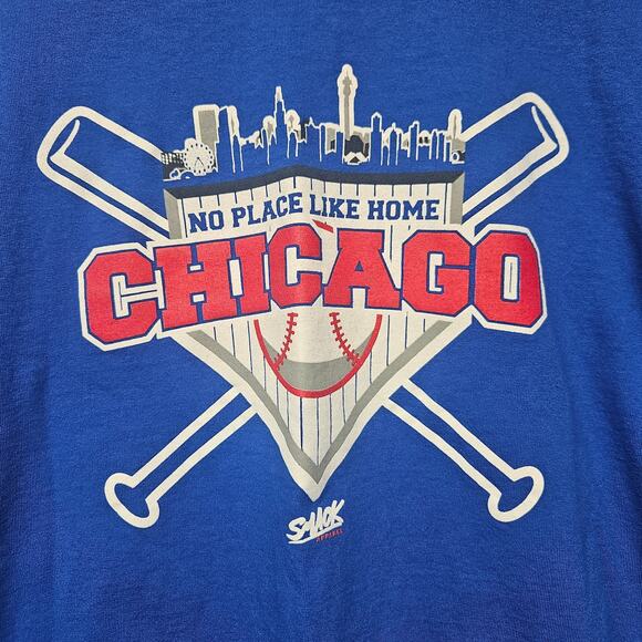 Gildan Chicago Cubs No Place Like Home Blue Long Sleeve T-shirt - Picture 2 of 6